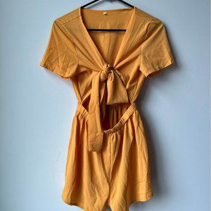 New Tie front cutout romper